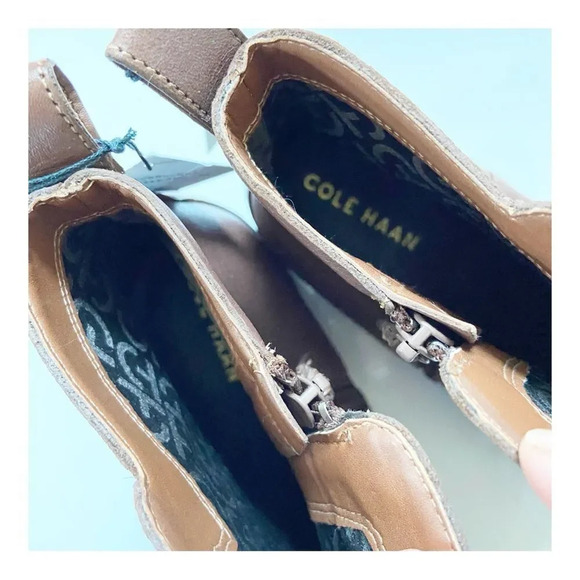 NEW Cole Haan River Waterproof Pebbled Leather Booties size 10 - Picture 9 of 13